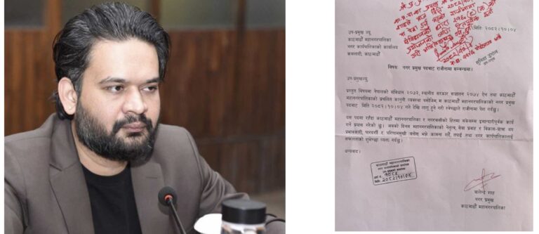 मेयर बालेन शाहले दिए काठमाडौं महानगर प्रमुख पदबाट राजीनामा