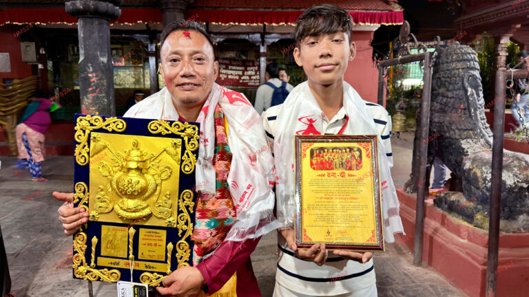 लोपोन्मुख पायः जात्राको पुनर्जागरणका अध्यक्ष श्रेष्ठ नेवा: पत्रकार राष्ट्रिय दबूद्वारा सम्मानित